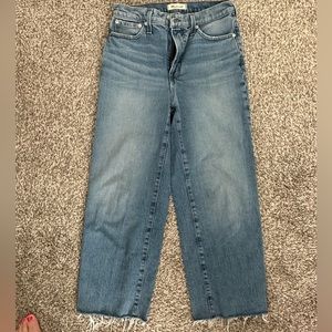 Madewell Perfect Vintage Wide Leg Crop Jean, size 28